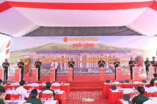 Khởi công xây dựng bổ sung doanh trại Trường Sĩ quan Thông tin
