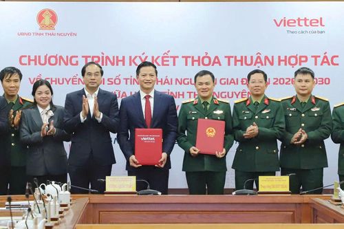 Thái Nguyên và Viettel ký thỏa thuận hợp tác thúc đẩy chuyển đổi số