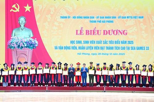 Hải Phòng vinh danh 225 học sinh, sinh viên xuất sắc tiêu biểu năm 2025