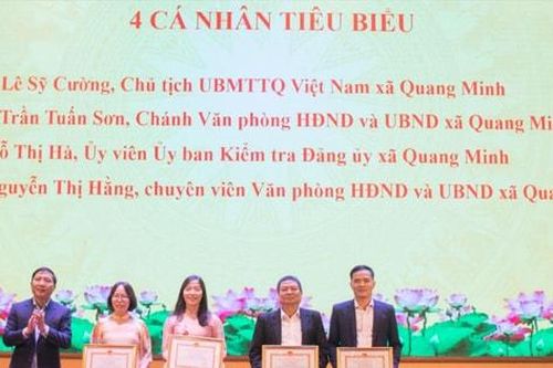 Xã Quang Minh: 110 tập thể, cá nhân được khen thưởng