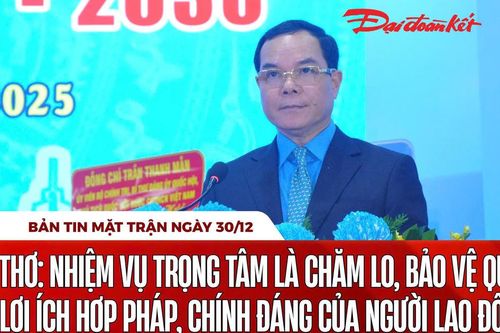 Bản tin Mặt trận sáng 30/12