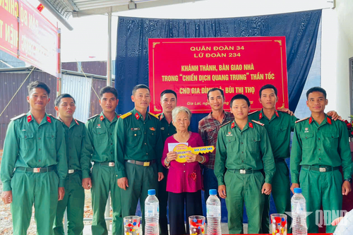 Lữ đoàn 234 (Quân đoàn 34): Bàn giao hai căn nhà trong 'Chiến dịch Quang Trung'