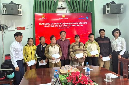 Đoàn công tác của Bộ Dân tộc và Tôn giáo thăm người dân vùng lũ Đắk Lắk, Gia Lai