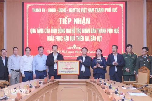 Đồng Nai hỗ trợ thành phố Huế khắc phục hậu quả mưa lũ