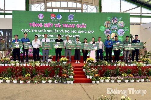 Đồng Tháp: Trao giải Cuộc thi Khởi nghiệp và Đổi mới sáng tạo năm 2025