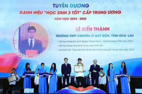 Gia Lai có 1 nam sinh được nhận danh hiệu 'Học sinh 3 tốt' cấp Trung ương