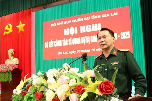 Bộ Chỉ huy Quân sự tỉnh Gia Lai sơ kết công tác sĩ quan dự bị giai đoạn 2020-2025