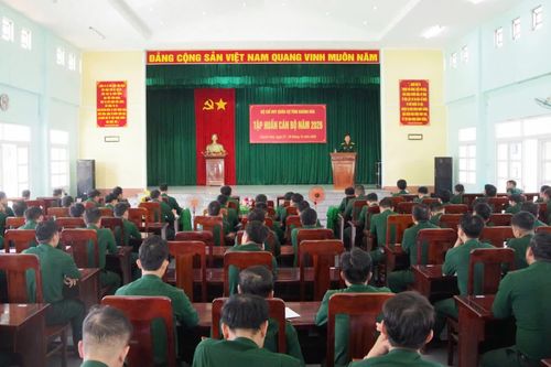 Bộ Chỉ huy Quân sự tỉnh Khánh Hòa hoàn thành tập huấn cán bộ năm 2026