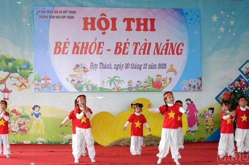 Sôi nổi Hội thi 'Bé khỏe - Bé tài năng' Trường Mầm non Hợp Thành