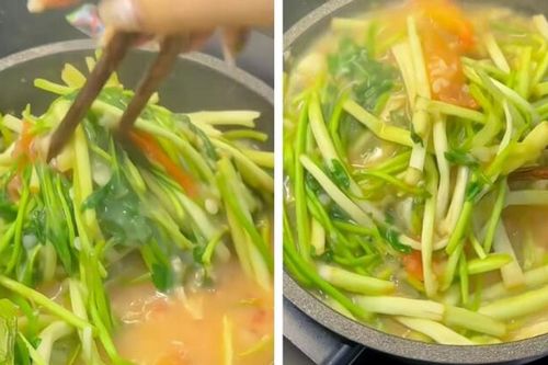 Cách nấu canh khoai tây rau cần chuẩn vị Thái Bình: Nước dùng sánh mịn, ngọt thanh