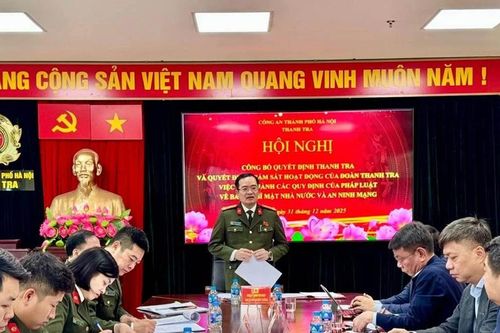 Công bố Quyết định thanh tra việc chấp hành pháp luật về bảo vệ bí mật Nhà nước và an ninh mạng trên địa bàn thành phố Hà Nội