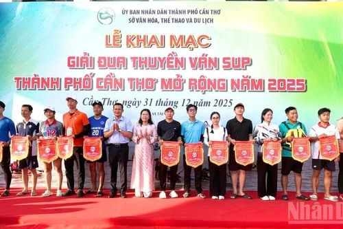 Cần Thơ khai mạc giải đua thuyền ván SUP mở rộng