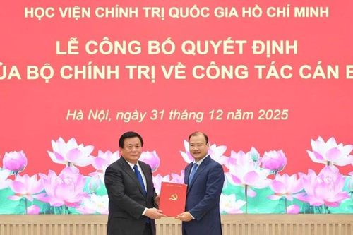 Đồng chí Lê Hải Bình giữ chức Phó Giám đốc Học viện Chính trị quốc gia Hồ Chí Minh