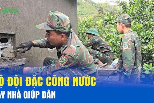 Bộ đội Đặc công nước xây nhà giúp dân