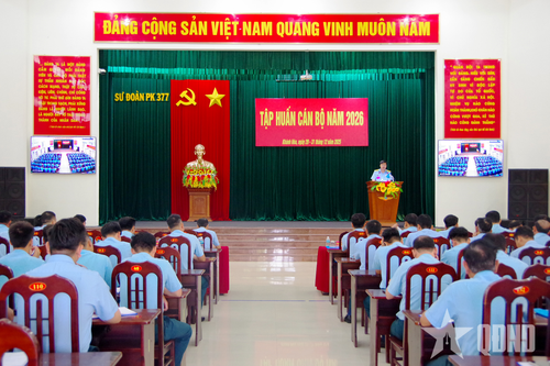 Sư đoàn 377 tập huấn nâng cao năng lực cán bộ