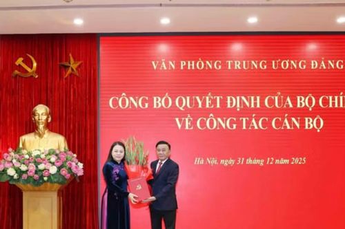 Bổ nhiệm Phó Chánh Văn phòng Thường trực Văn phòng Trung ương Đảng