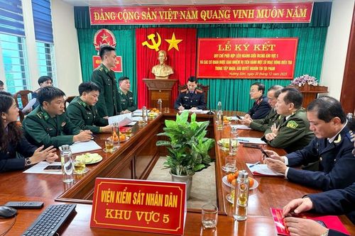 VKSND khu vực 5 - Hà Tĩnh ký kết Quy chế phối hợp liên ngành trong tiếp nhận, giải quyết nguồn tin về tội phạm