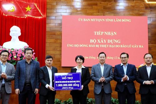Bộ Xây dựng hỗ trợ Lâm Đồng 1 tỷ đồng khắc phục thiệt hại mưa lũ