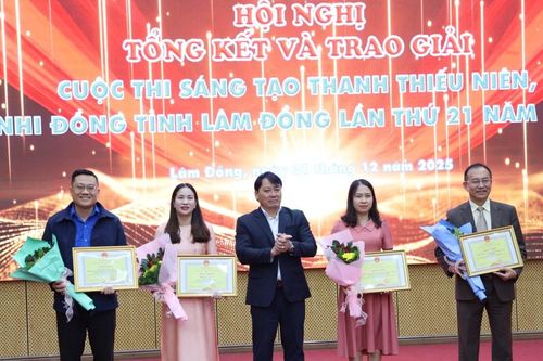 60 giải pháp được trao tại Cuộc thi Sáng tạo thanh thiếu niên, nhi đồng Lâm Đồng