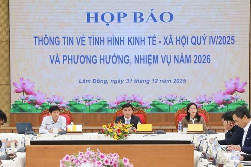 Lâm Đồng họp báo kinh tế - xã hội năm 2025 và phương hướng nhiệm vụ năm 2026