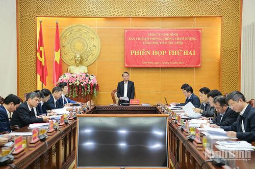 Ban Chỉ đạo phòng, chống tham nhũng, lãng phí, tiêu cực tỉnh họp phiên thứ hai