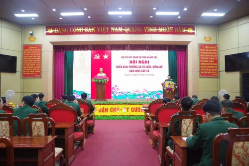 Bộ CHQS tỉnh triển khai phương án tổ chức, biên chế Ban CHQS cấp xã