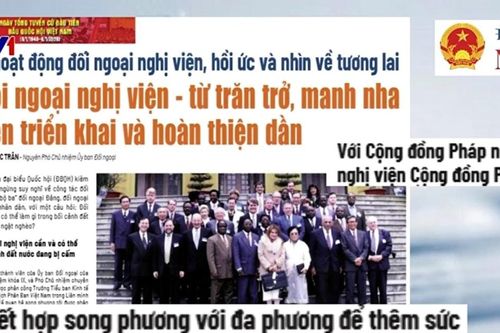 Điểm báo VTV1: Đối ngoại nghị viện - từ trăn trở, manh nha đến triển khai và hoàn thiện dần