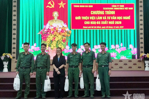 Trung đoàn Gia Định: Điểm sáng trong công tác tư vấn, giới thiệu việc làm cho quân nhân chuẩn bị xuất ngũ