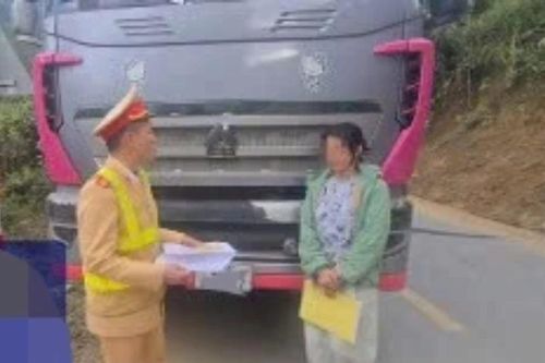 Nữ TikToker lái xe tải bị phạt vì dừng giữa đường tranh luận