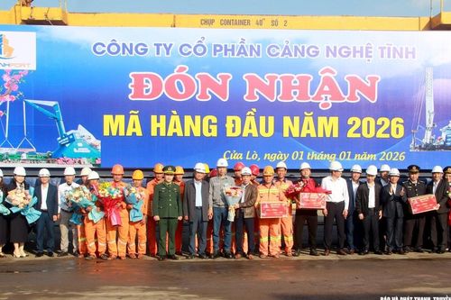 Cảng Nghệ Tĩnh đón mã hàng đầu năm, ra quân sản xuất năm 2026