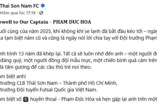 Quả bóng Vàng Phạm Đức Hòa giải nghệ: Khép lại hành trình 13 năm huyền thoại của futsal Việt Nam