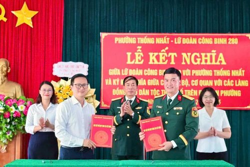 Phường Thống Nhất kết nghĩa với Lữ đoàn Công binh 280
