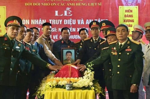 Xã Thác Bà tổ chức lễ đón nhận, truy điệu và an táng hài cốt liệt sĩ
