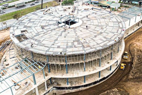 Mục sở thị bến xe khách đầu tiên của Hà Nội có hầm gửi 5.000m² sắp hoàn thành