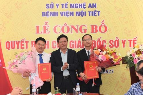 Bổ nhiệm hai Phó Giám đốc Bệnh viện Nội tiết Nghệ An