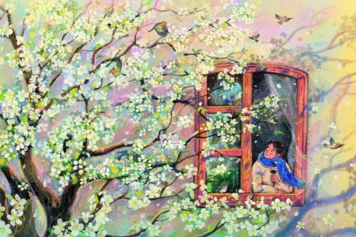Ánh xuân rọi vào trang Sách Tết
