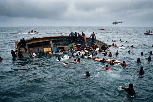 Thuyền chở hơn 200 người di cư bị lật ngoài khơi Tây Phi