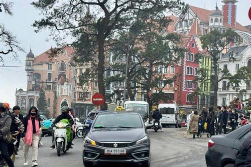 Du khách đổ về Tam Đảo dịp Tết, nhiều tuyến đường ùn tắc