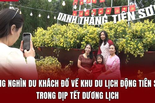 Du khách đổ về Khu du lịch Động Tiên Sơn trong kỳ nghỉ Tết Dương lịch