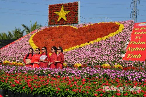Du khách tham quan Làng hoa Sa Đéc