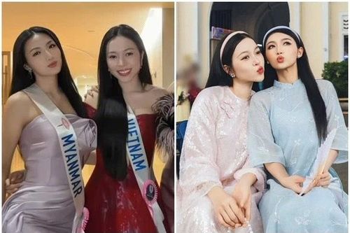 Hoa hậu Kiều Duy thân thiết với mỹ nhân Myanmar Nana