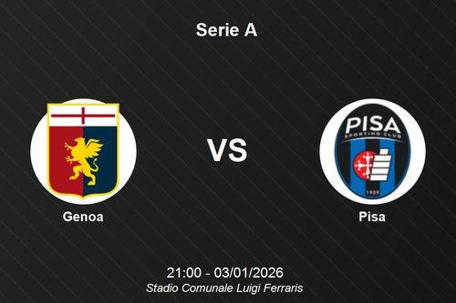 Nhận định Genoa vs Pisa - Serie A: Cuộc đối đầu sinh tử tại Luigi Ferraris