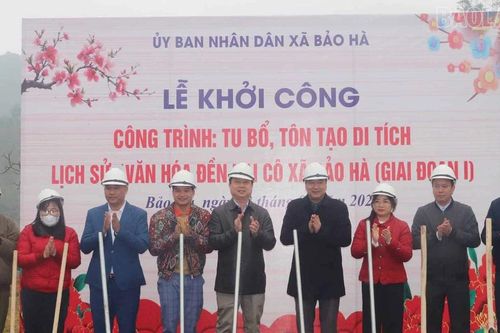 Bảo Hà khởi công dự án tu bổ, tôn tạo di tích lịch sử văn hóa đền Hai Cô