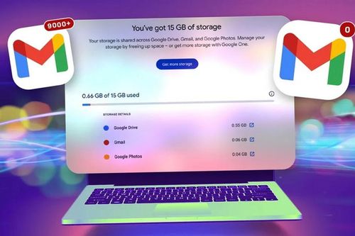 Mẹo giải phóng 15GB dung lượng Gmail không cần xóa thư bằng tài khoản phụ