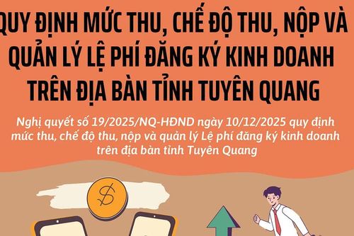 Quy định mức thu, chế độ thu, nộp và quản lý Lệ phí đăng ký kinh doanh trên địa bàn tỉnh Tuyên Quang