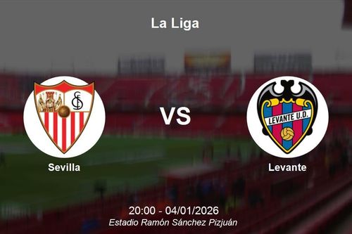 Nhận định Sevilla vs Levante - La Liga: Cơ hội bứt phá của đội chủ nhà tại Sanchez Pizjuan