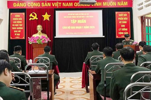 Ban Chỉ huy phòng thủ khu vực 2- Bảo Thắng tập huấn cán bộ giai đoạn 1