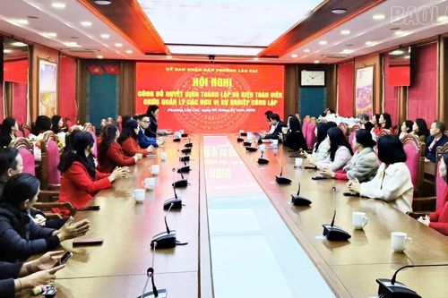 Phường Lào Cai công bố quyết định thành lập và kiện toàn viên chức quản lý các đơn vị sự nghiệp công lập