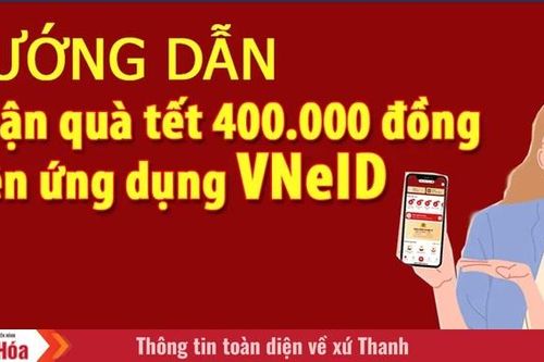 Hướng dẫn nhận quà tết 400.000 đồng trên ứng dụng VNeiD