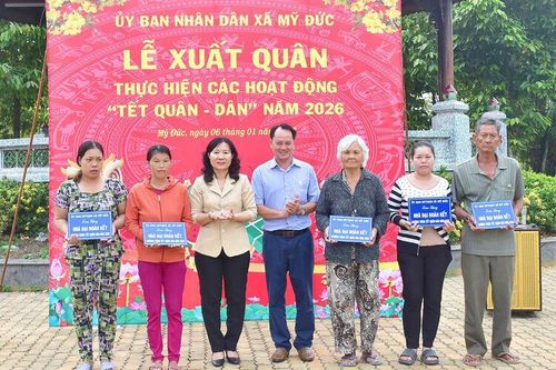 Xã Mỹ Đức xuất quân Tết Quân - Dân 2026